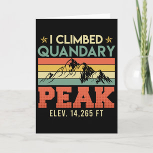 Tarjeta Montañeros escalando la cumbre del pico Quandary s