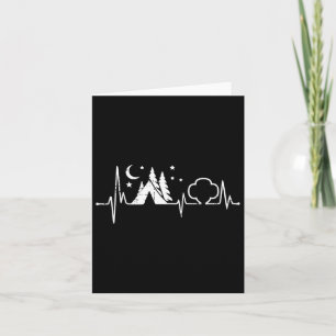 Tarjeta Montañismo Hiker Heartbeat Viaje Viajero Mo