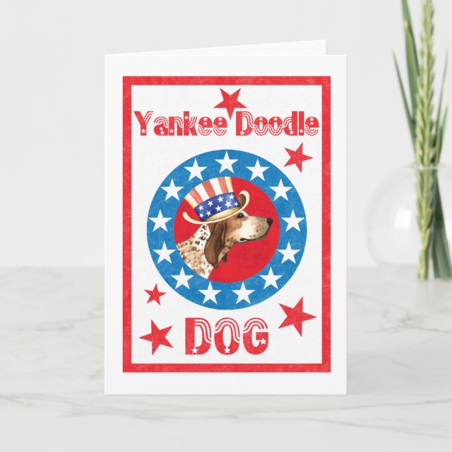 Tarjeta Montante inglés patriótico americano (Anverso)