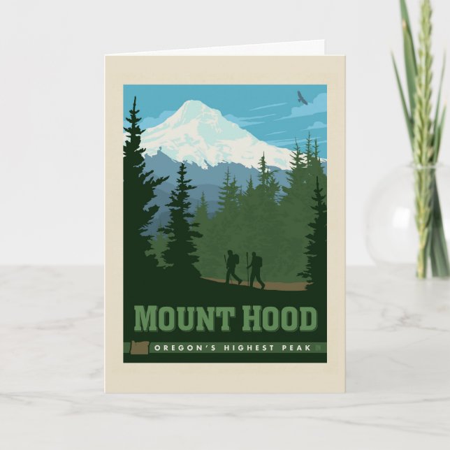 Tarjeta Monte Hood | Oregon (Anverso)