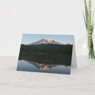 Tarjeta Monte Rainier Reflejado Amanecer I