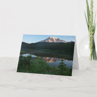 Tarjeta Monte Rainier Reflejado Sunrise II