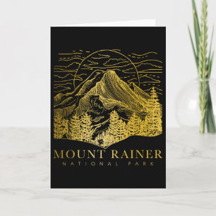 Tarjeta Monte Rainier Washington Montaña Mt Climbing Cumbr
