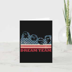 Tarjeta Monte Rushmore Dream Team Patriotic Eeuu Flag Amer