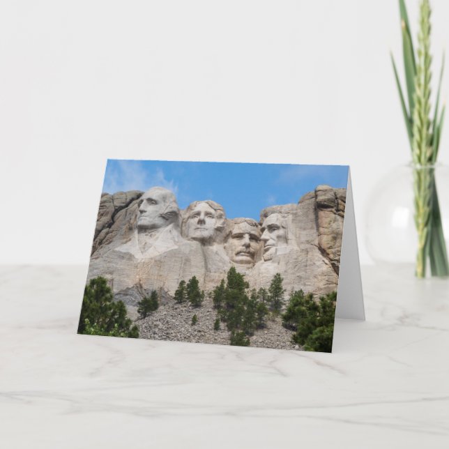 Tarjeta Monte Rushmore en la primavera (Anverso)