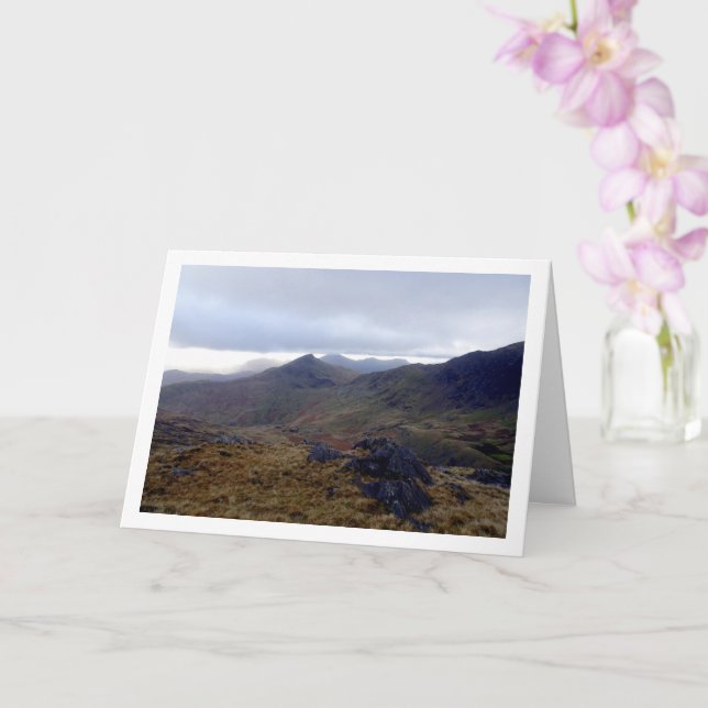 Tarjeta Monte Snowdon, Parque Nacional Snowdonia, galés (Orquídea)