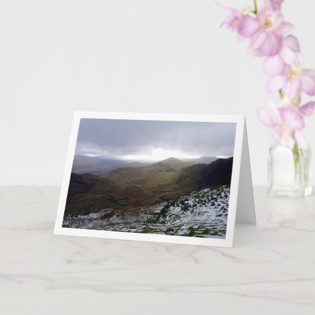 Tarjeta Monte Snowdon, Parque Nacional Snowdonia, Gales (Orquídea)