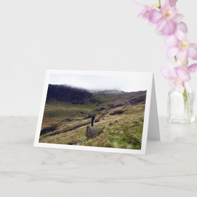 Tarjeta Monte Snowdon, Snowdonia, Gales, Reino Unido (Orquídea)