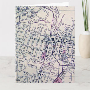 Tarjeta Monterey, mapa del vintage de CA