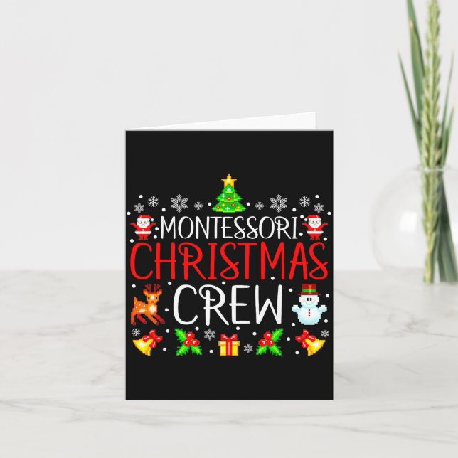 Tarjeta Montessori Christmas Crew Matching Xmas  (Anverso)