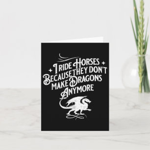 Tarjeta Monto Caballos Porque Ya No Hacen Dragones