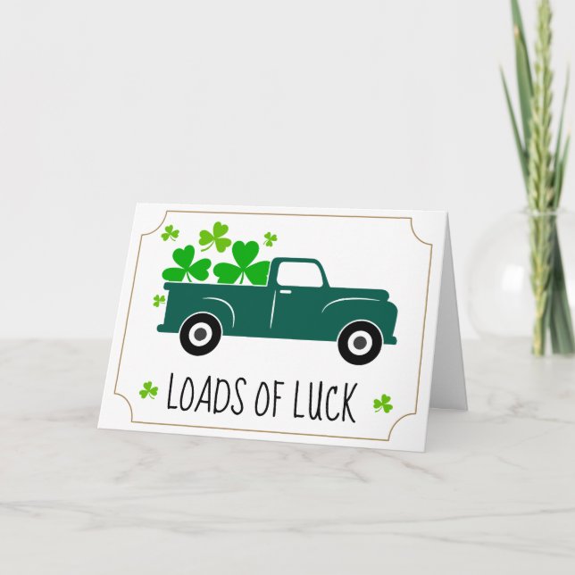 Tarjeta Montones del Día de la Luck Truck St Patricks (Anverso)