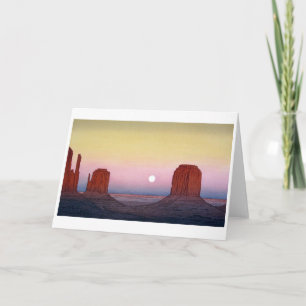 Tarjeta Monument Valley, Yoshida, Woodcut