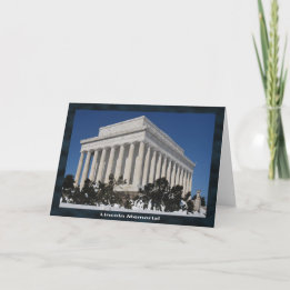 Tarjeta Monumento a Lincoln Deseándole un Viaje Maravillos