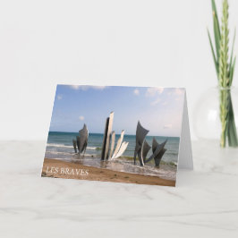 Tarjeta Monumento a los Braves, Normandía, Francia - tarje