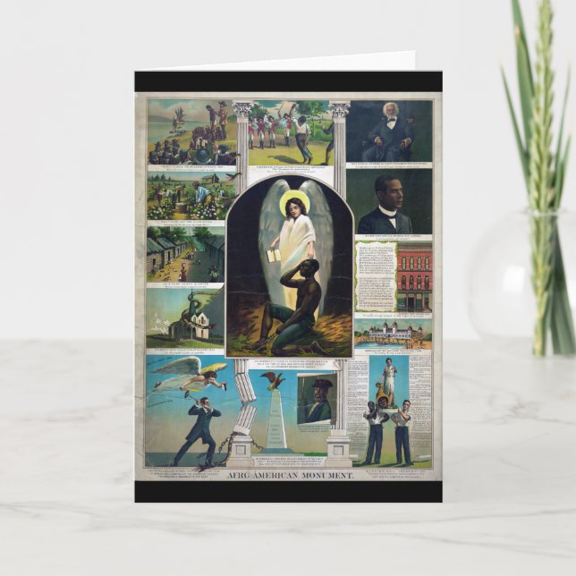 Tarjeta Monumento afroamericano, alrededor de 1897 (Anverso)