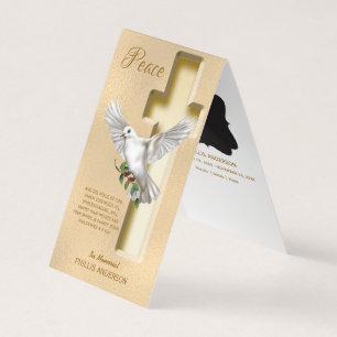 Tarjeta Monumento al funeral de Dove Cross Photo