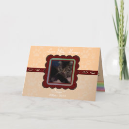 Tarjeta Monumento al Mascota del personalizable