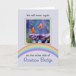 Tarjeta Monumento al Mascota del puente arcoiris del perso