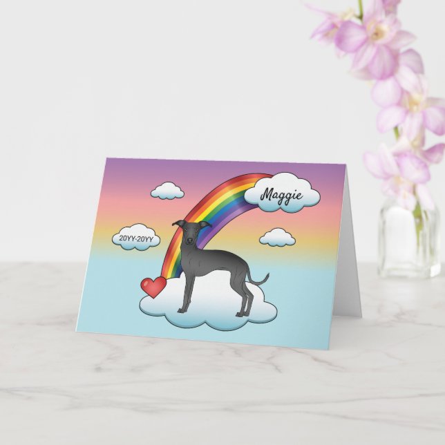 Tarjeta Monumento conmemorativo del arcoiris del perro bla (Orquídea)