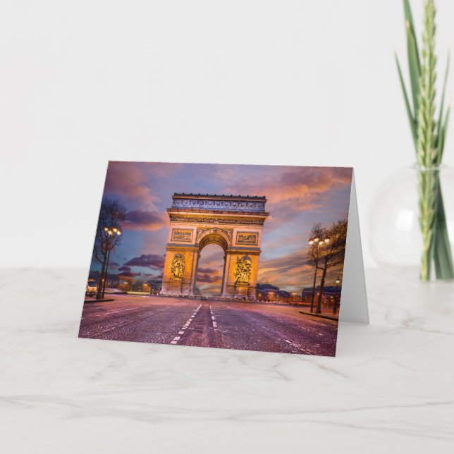 Tarjeta Monumentos | Arco de Triomphe, París, Francia (Anverso)
