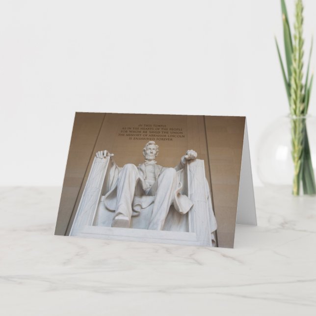Tarjeta Monumentos | El monumento conmemorativo de Lincoln (Anverso)