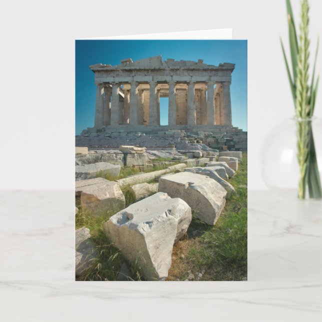 Tarjeta Monumentos | Partenón Atenas, Grecia (Anverso)