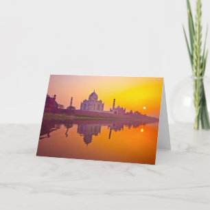 Tarjeta Monumentos   Taj Mahal al atardecer