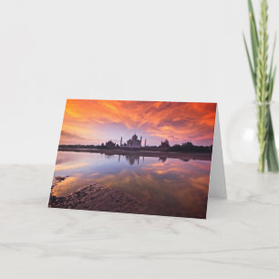 Tarjeta Monumentos   Taj Mahal Sunset