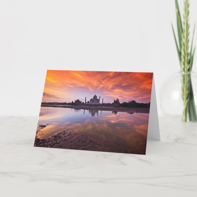 Tarjeta Monumentos | Taj Mahal Sunset (Anverso)