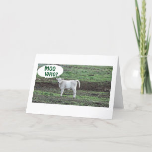 TARJETA MOO QUE DICE LA VACA O BOO HOO 30 CUMPLEAÑOS