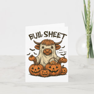 Tarjeta Moo... Quiero decir Boo Papel de toro Vaca Highlan