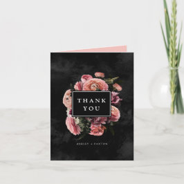 Tarjeta Moody Elegant Pink | Floral Bouquet | Gracias