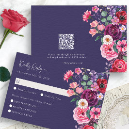Tarjeta Moody Floral RSVP