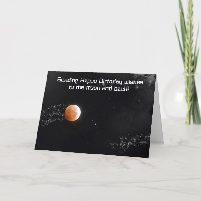 Tarjeta Moon and Back Birthday Wiers (Anverso)