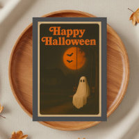 Moon fantasma Retro Halloween
