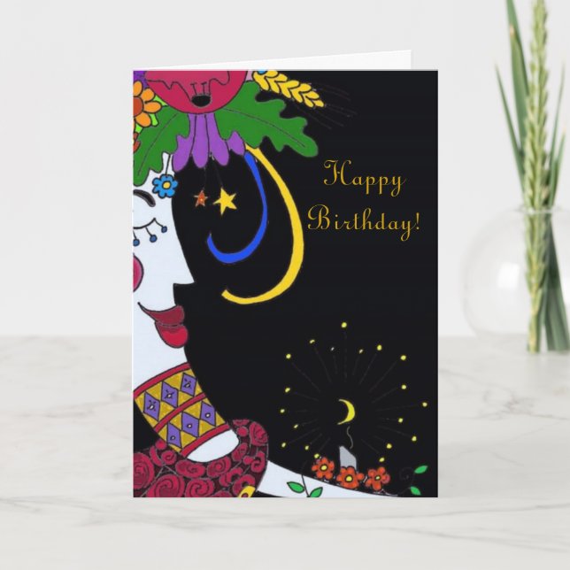 Tarjeta Moon Mama Happy Birday (Anverso)