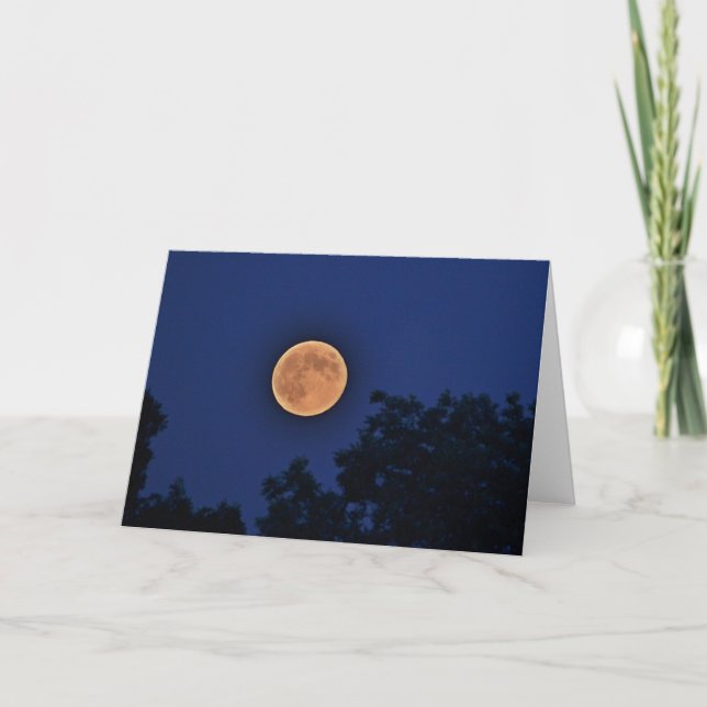 Tarjeta Moon Over Parmelee Farm Notecard (Anverso)
