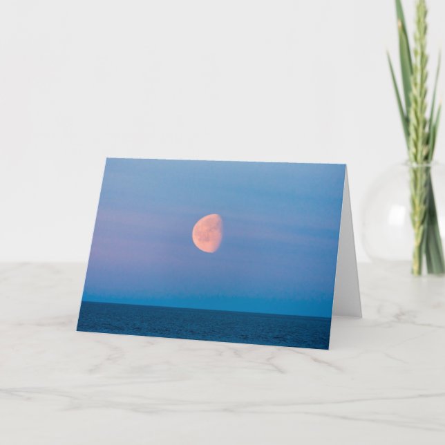 Tarjeta Moon Over the Bering Sea | Russia Far East (Anverso)
