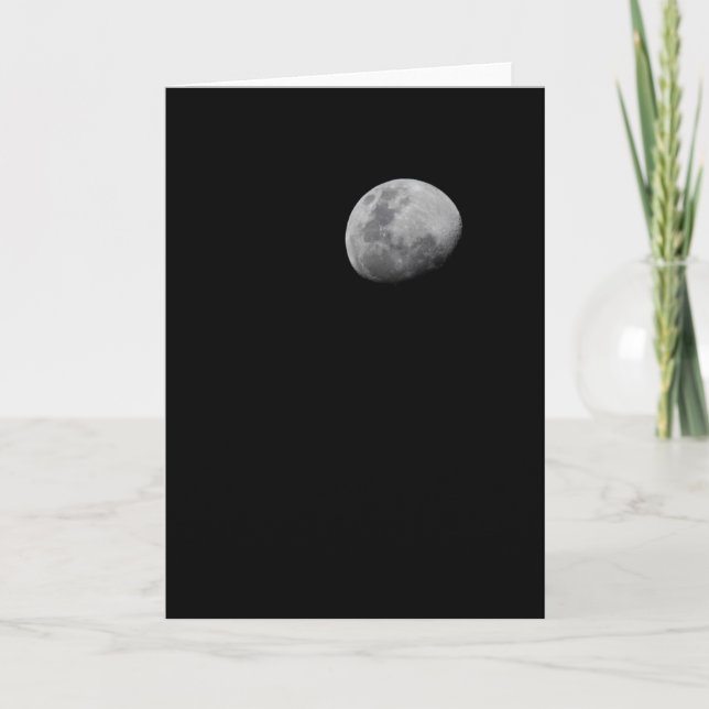 Tarjeta Moon with Black Sky | Zambia, South Luangwa (Anverso)