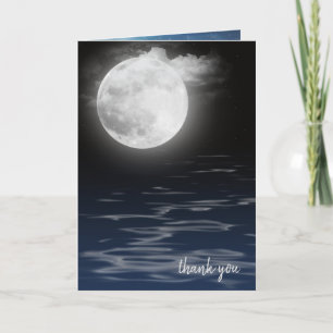 Tarjeta Moon with Water Reflection Gracias