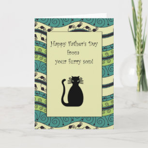 Tarjeta .:: MoonDreams::. Gato negro feliz del día de