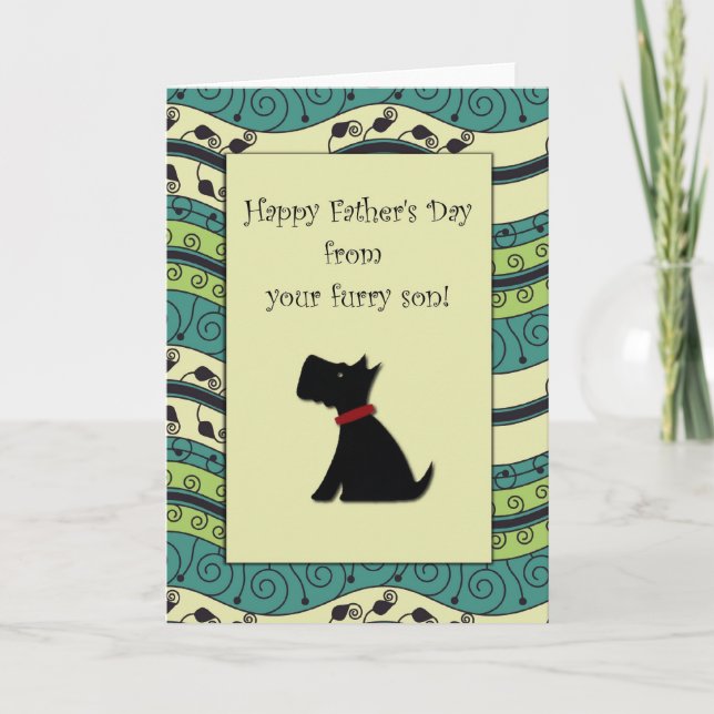 Tarjeta .:: MoonDreams::. Perro negro feliz del día de (Anverso)