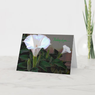Tarjeta Moonflower que piensa en usted