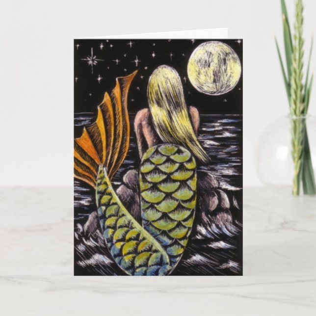 Tarjeta Moonlight Mermaid Greeting CArd (Anverso)