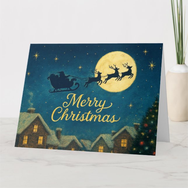Tarjeta Moonlit Christmas Magic (Anverso)