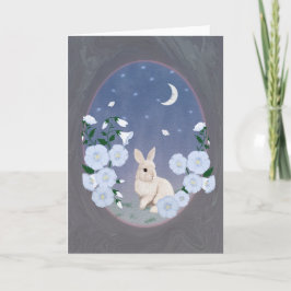 Tarjeta Moonlit Garden Bunny 5x7 Greeting Card 