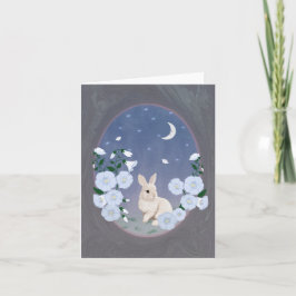Tarjeta Moonlit Garden Bunny Small Greeting Card 