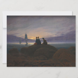 Tarjeta Moonrise by the Sea (por Caspar David Friedrich)
