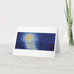 Tarjeta Moonrise Over Lake Michigan II